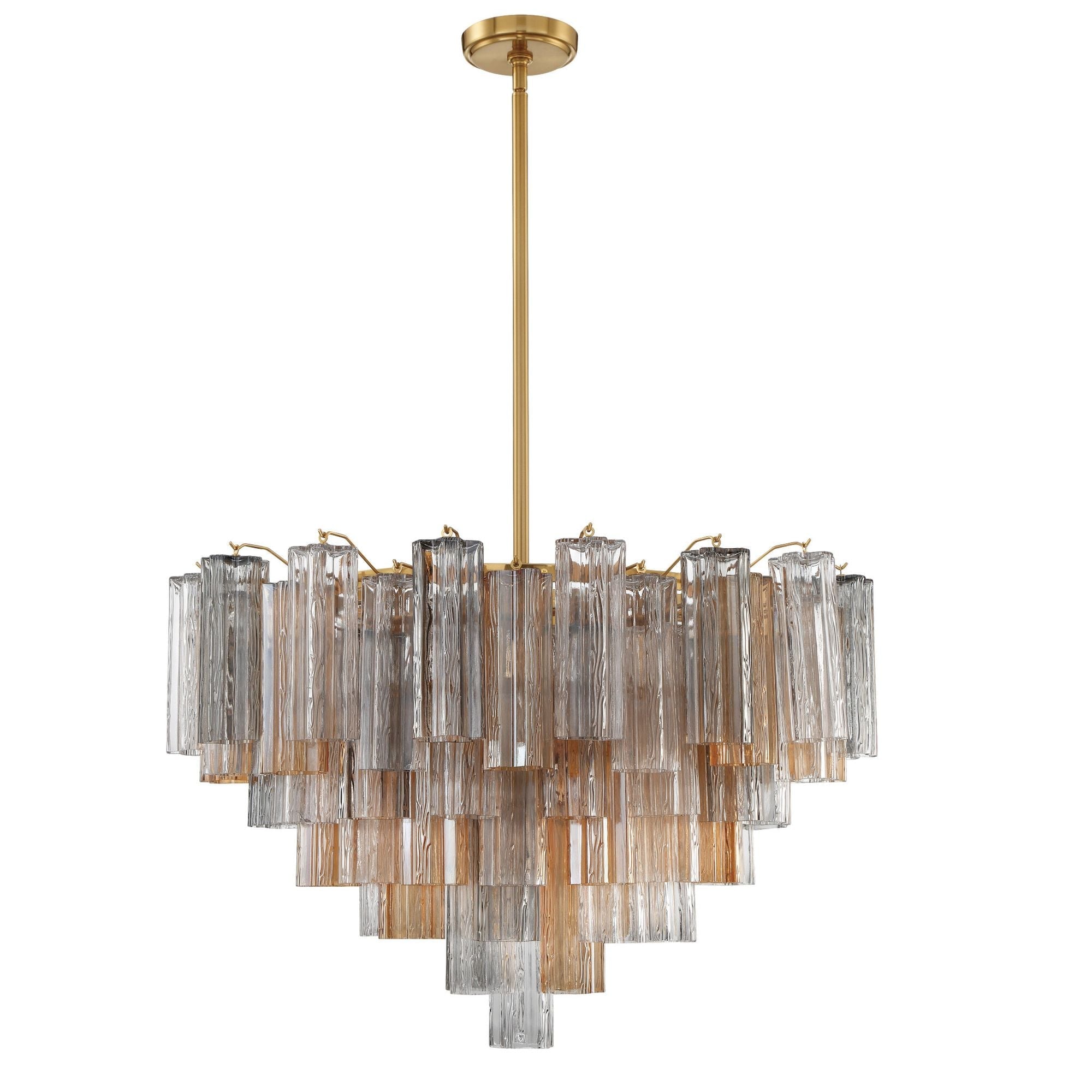 Addis 32'' Aged Brass Chandelier Multi 32"W x 21.5"H x 32"D