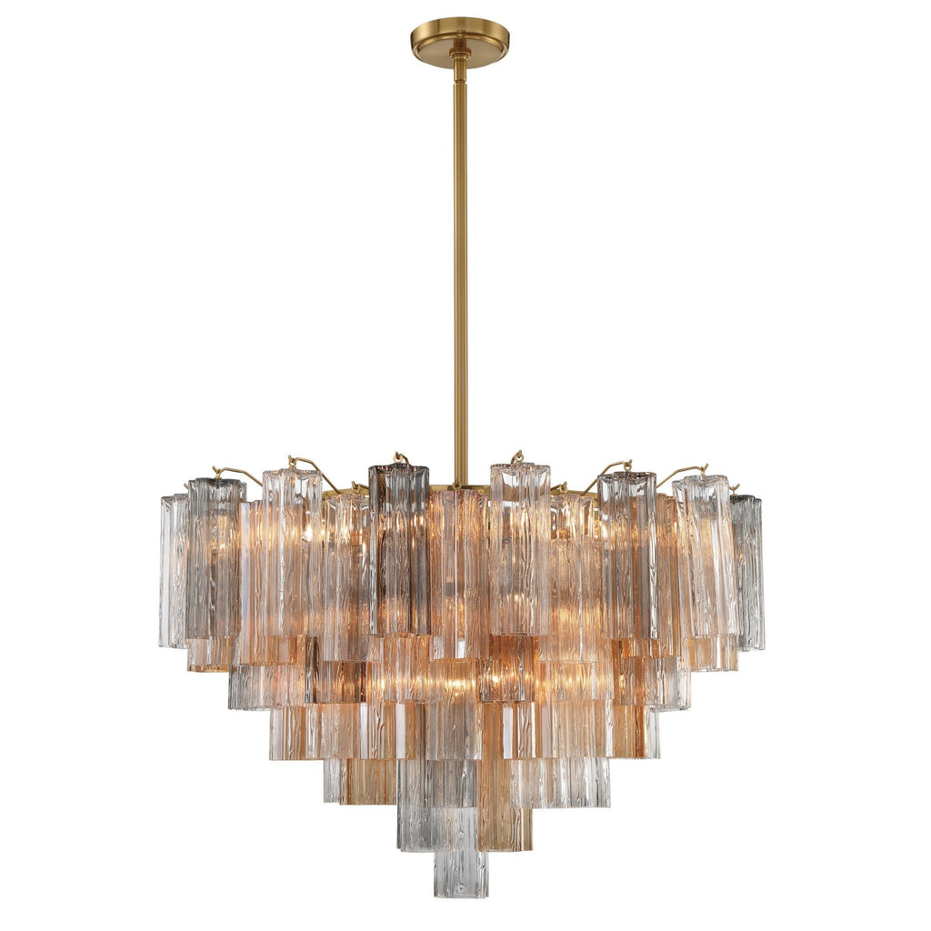 Addis 32'' Aged Brass Chandelier Multi 32"W x 21.5"H x 32"D