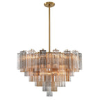 Addis 32'' Aged Brass Chandelier Multi 32"W x 21.5"H x 32"D