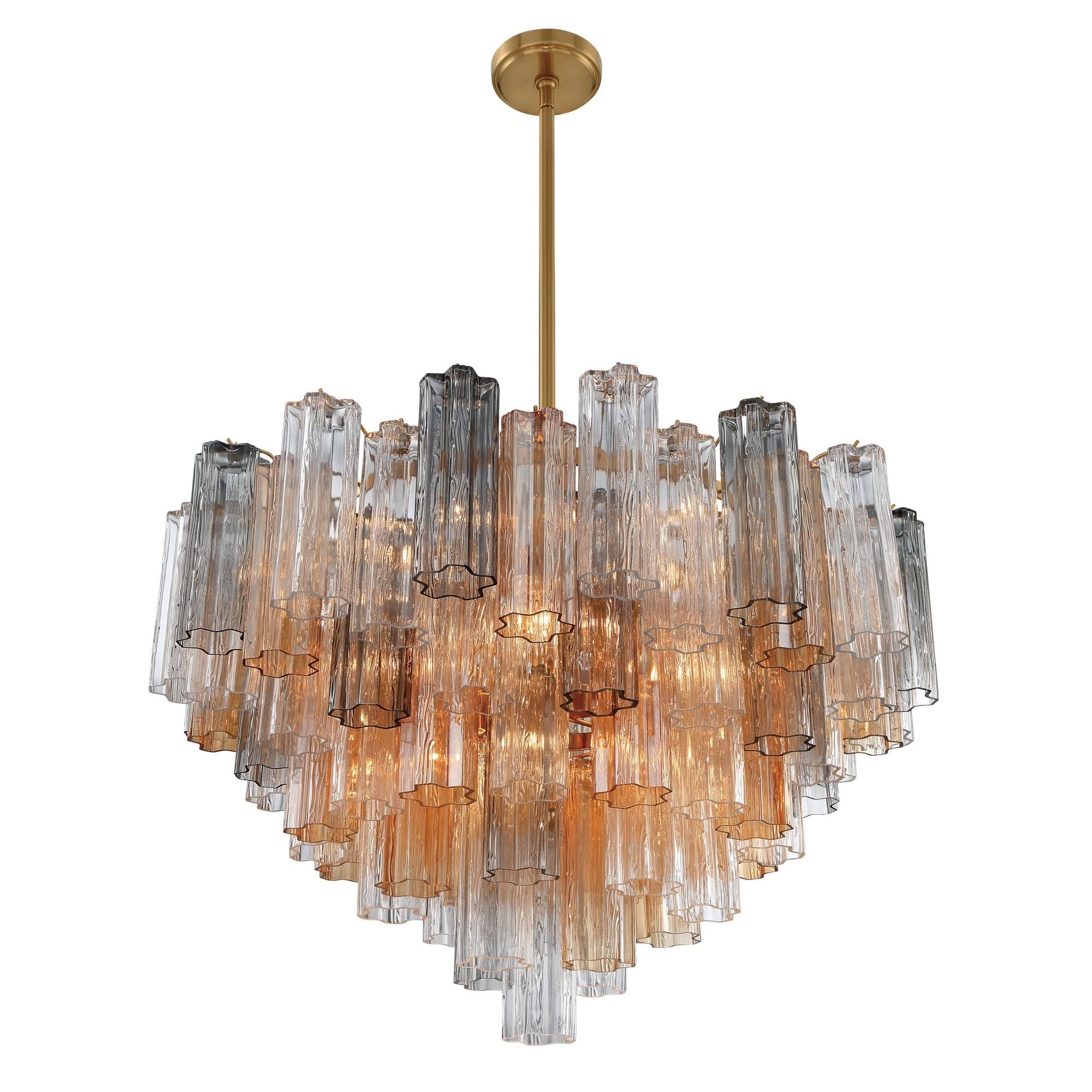 Addis 32'' Aged Brass Chandelier Multi 32"W x 21.5"H x 32"D