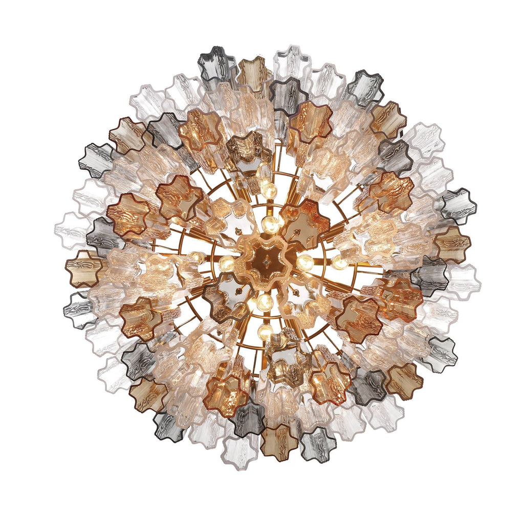 Addis 32'' Aged Brass Chandelier Multi 32"W x 21.5"H x 32"D