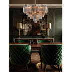 Addis 32'' Aged Brass Chandelier Multi 32"W x 21.5"H x 32"D
