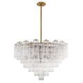 Addis 32'' Aged Brass Chandelier Clear 32"W x 21.5"H x 32"D