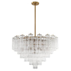 Addis 32'' Aged Brass Chandelier Clear 32"W x 21.5"H x 32"D