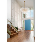 Addis 32'' Aged Brass Chandelier Clear 32"W x 21.5"H x 32"D