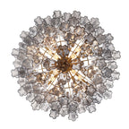 Addis 32'' Aged Brass Chandelier Gray 32"W x 21.5"H x 32"D