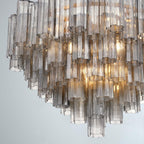 Addis 32'' Aged Brass Chandelier Gray 32"W x 21.5"H x 32"D