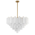Addis 32'' Aged Brass Chandelier White 32"W x 21.5"H x 32"D