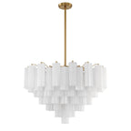 Addis 32'' Aged Brass Chandelier White 32"W x 21.5"H x 32"D