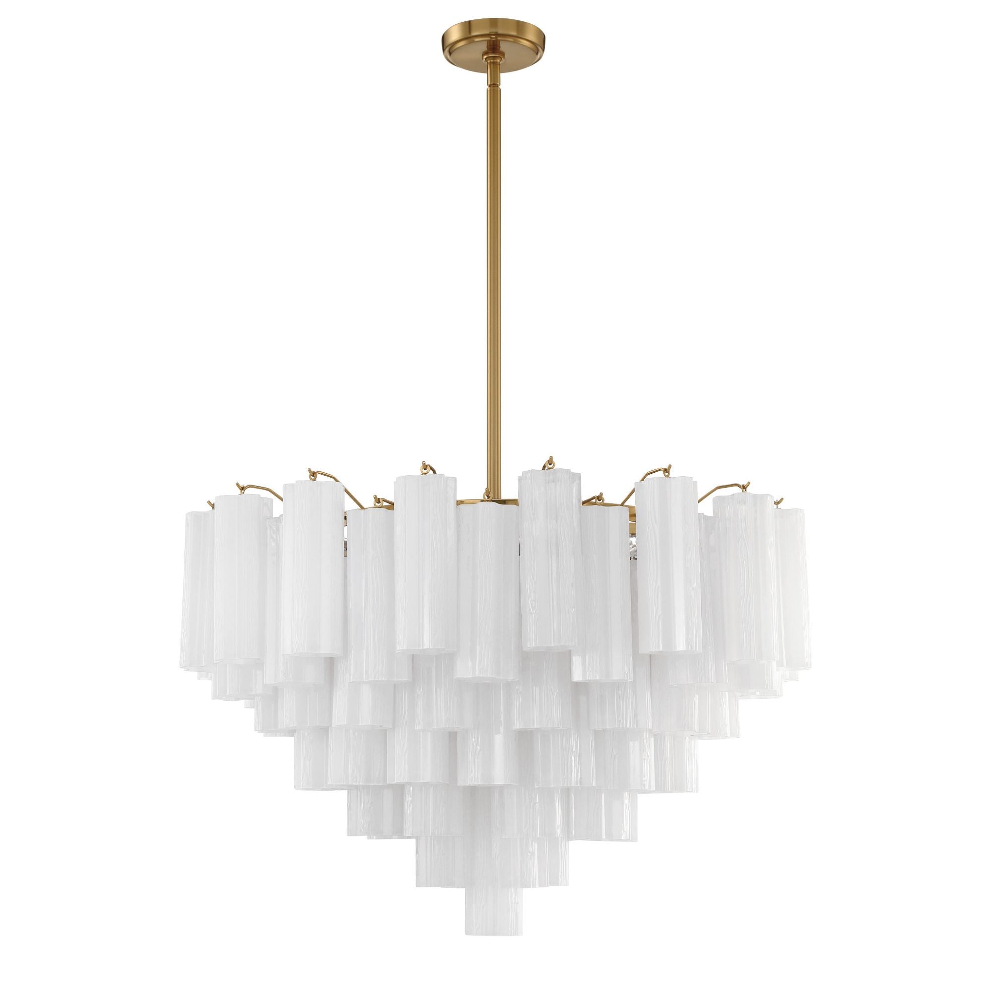 Addis 32'' Aged Brass Chandelier White 32"W x 21.5"H x 32"D