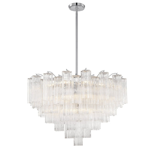 Addis 32'' Polished Chrome Chandelier Clear 32"W x 21.5"H x 32"D