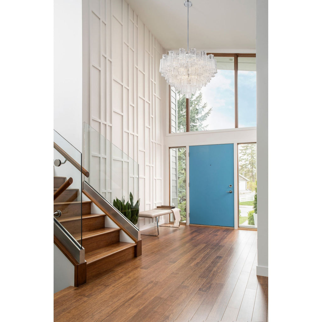 Addis 32'' Polished Chrome Chandelier Clear 32"W x 21.5"H x 32"D