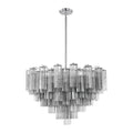 Addis 32'' Polished Chrome Chandelier Gray 32"W x 21.5"H x 32"D