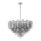 Addis 32'' Polished Chrome Chandelier Gray 32"W x 21.5"H x 32"D