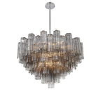 Addis 32'' Polished Chrome Chandelier Gray 32"W x 21.5"H x 32"D