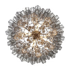 Addis 32'' Polished Chrome Chandelier Gray 32"W x 21.5"H x 32"D