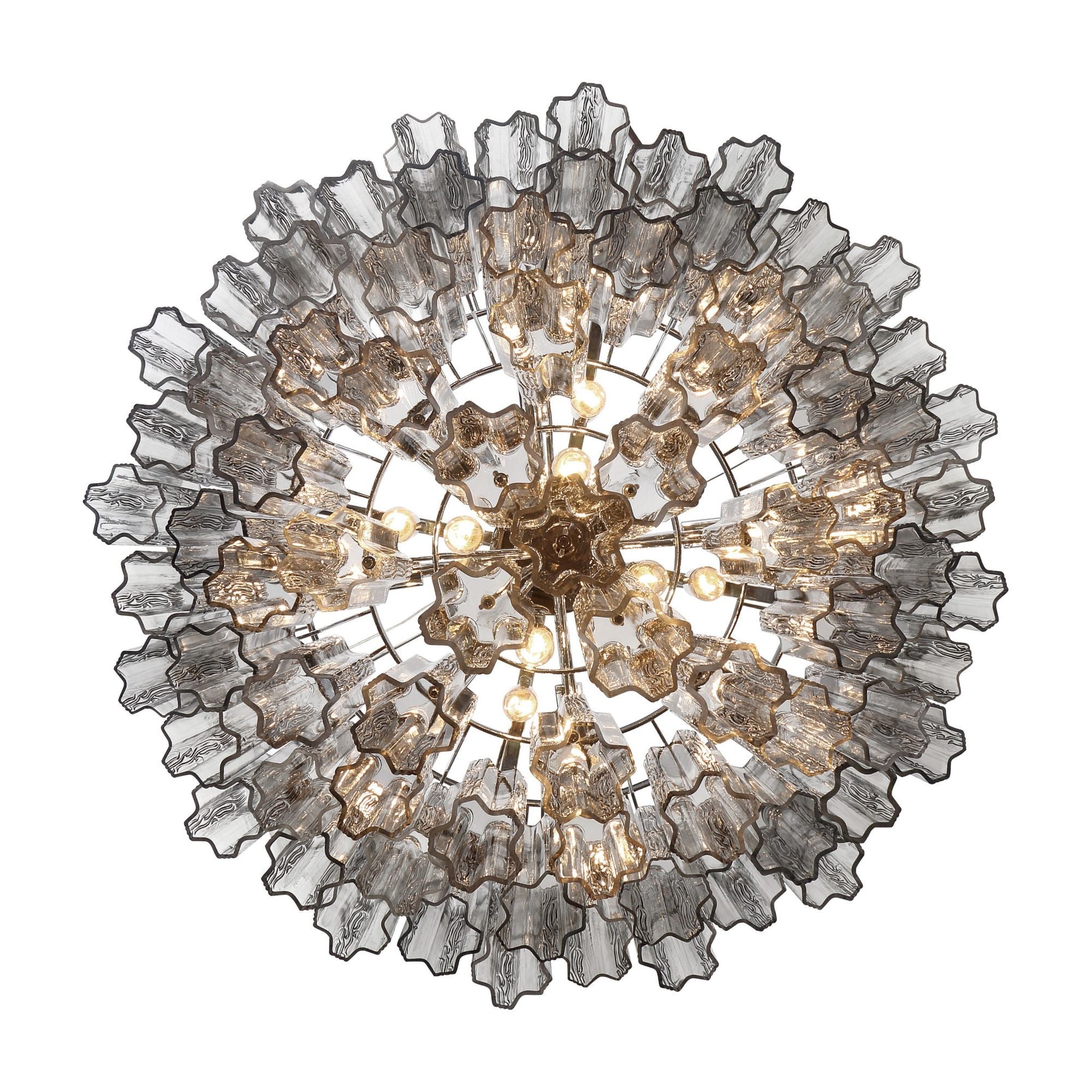 Addis 32'' Polished Chrome Chandelier Gray 32"W x 21.5"H x 32"D