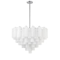 Addis 32'' Polished Chrome Chandelier White 32"W x 21.5"H x 32"D