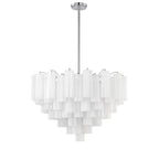 Addis 32'' Polished Chrome Chandelier White 32"W x 21.5"H x 32"D