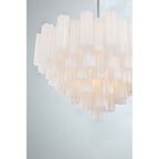 Addis 32'' Polished Chrome Chandelier White 32"W x 21.5"H x 32"D