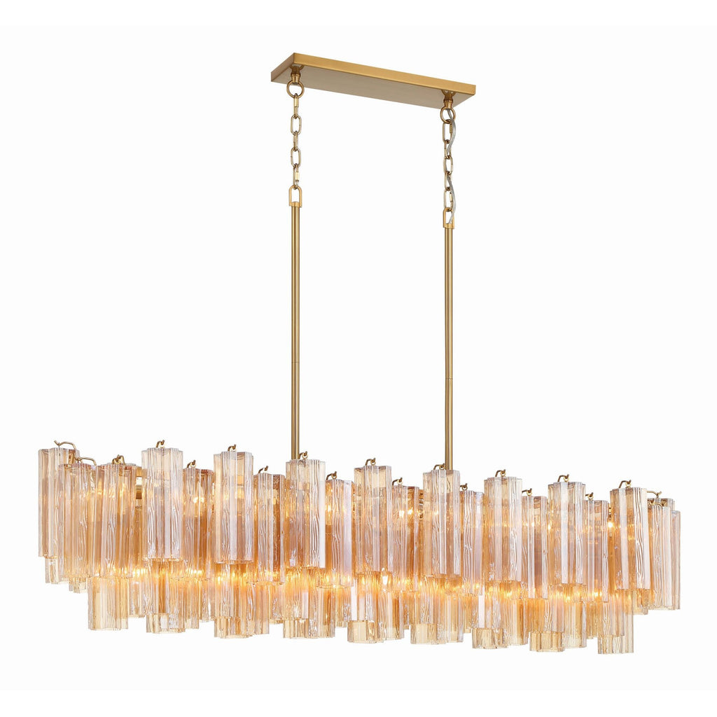 Addis 51.75'' Aged Brass Linear Chandelier 51.75"W x 14.25"H x 14"D