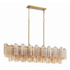 Addis 51.75'' Aged Brass Linear Chandelier 51.75"W x 14.25"H x 14"D