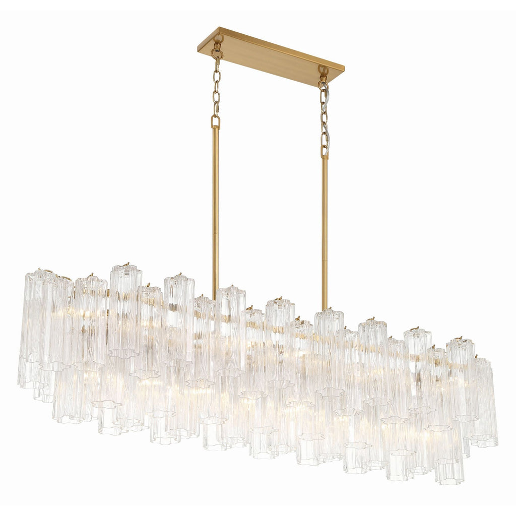 Addis 51.75'' Aged Brass Linear Chandelier 51.75"W x 14.25"H x 14"D