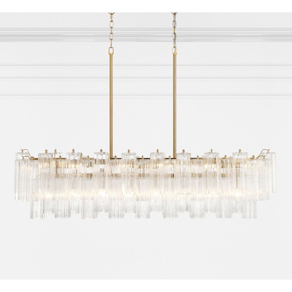 Addis 51.75'' Aged Brass Linear Chandelier 51.75"W x 14.25"H x 14"D