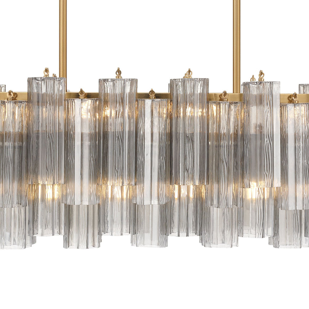 Addis 51.75'' Aged Brass Linear Chandelier 51.75"W x 14.25"H x 14"D