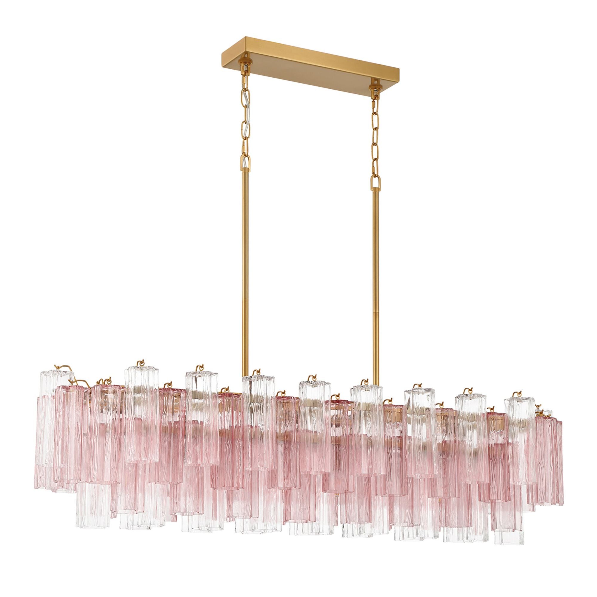 Addis 51.75'' Aged Brass Linear Chandelier 51.75"W x 14.25"H x 14"D
