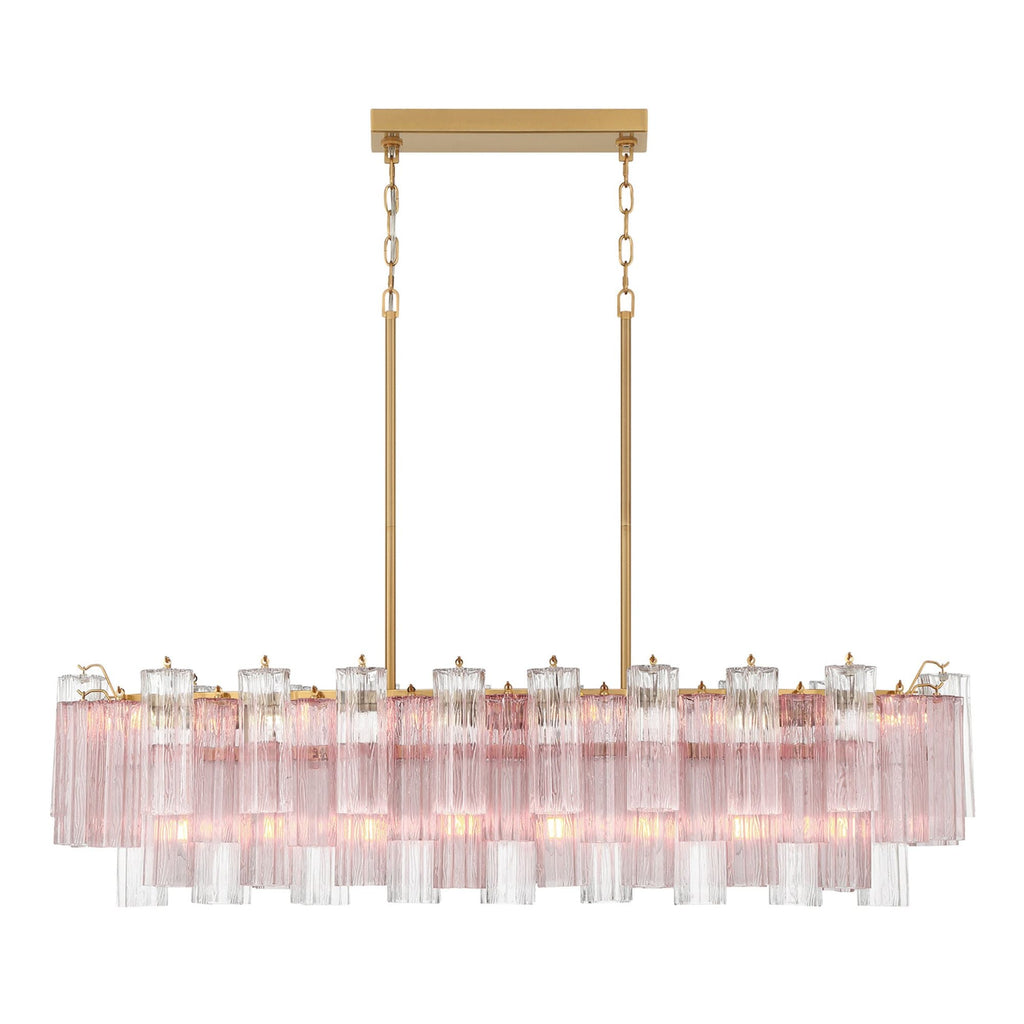 Addis 51.75'' Aged Brass Linear Chandelier 51.75"W x 14.25"H x 14"D