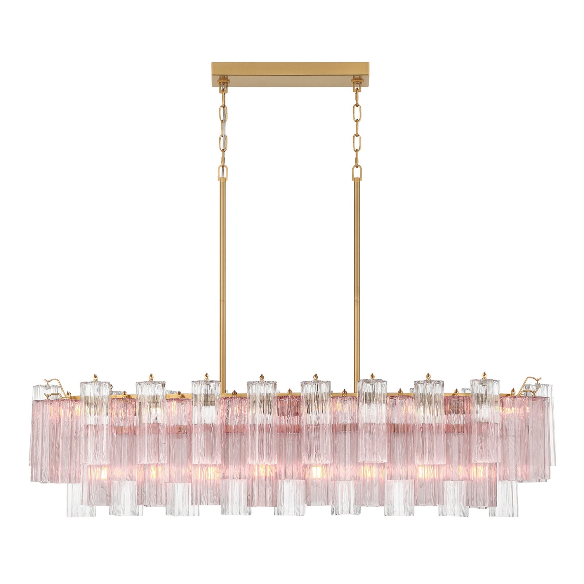 Addis 51.75'' Aged Brass Linear Chandelier 51.75"W x 14.25"H x 14"D