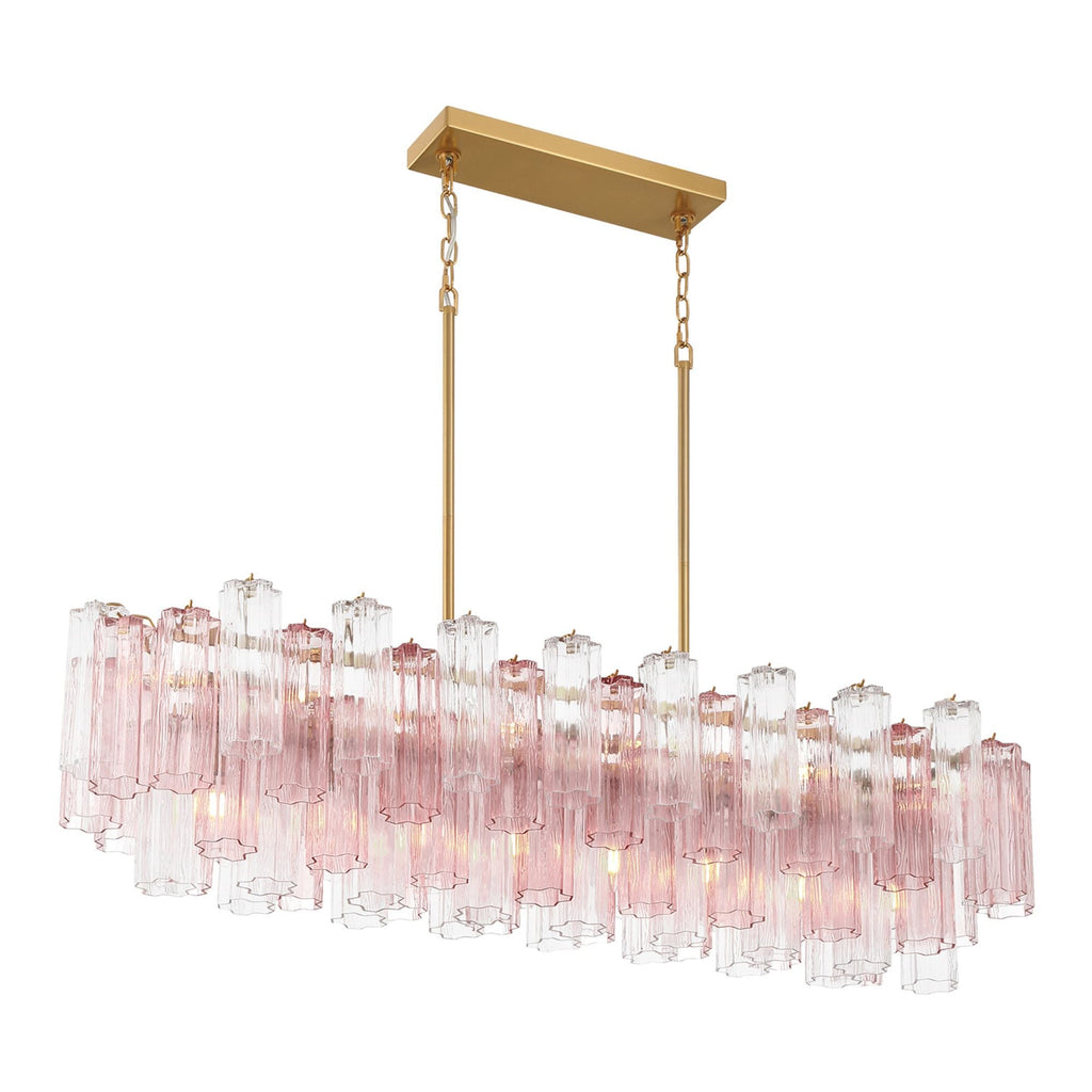 Addis 51.75'' Aged Brass Linear Chandelier 51.75"W x 14.25"H x 14"D