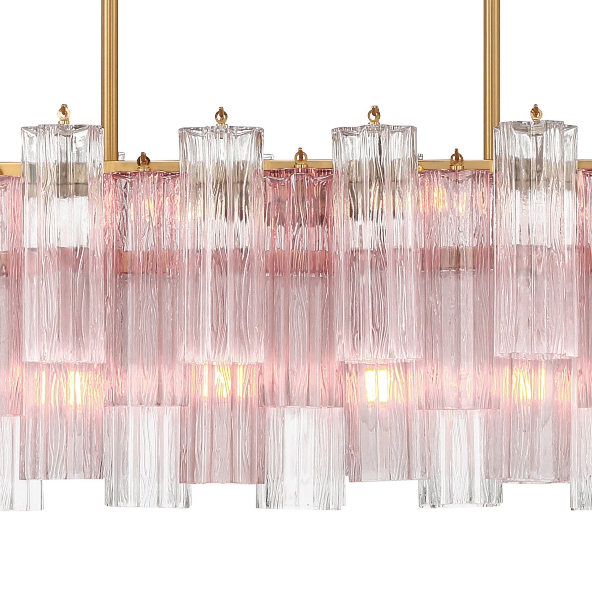 Addis 51.75'' Aged Brass Linear Chandelier 51.75"W x 14.25"H x 14"D