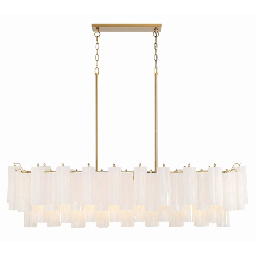 Addis 51.75'' Aged Brass Linear Chandelier 51.75"W x 14.25"H x 14"D