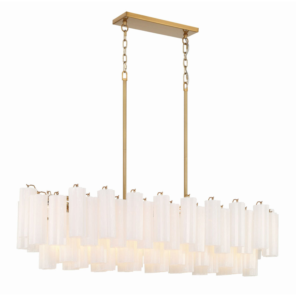 Addis 51.75'' Aged Brass Linear Chandelier 51.75"W x 14.25"H x 14"D