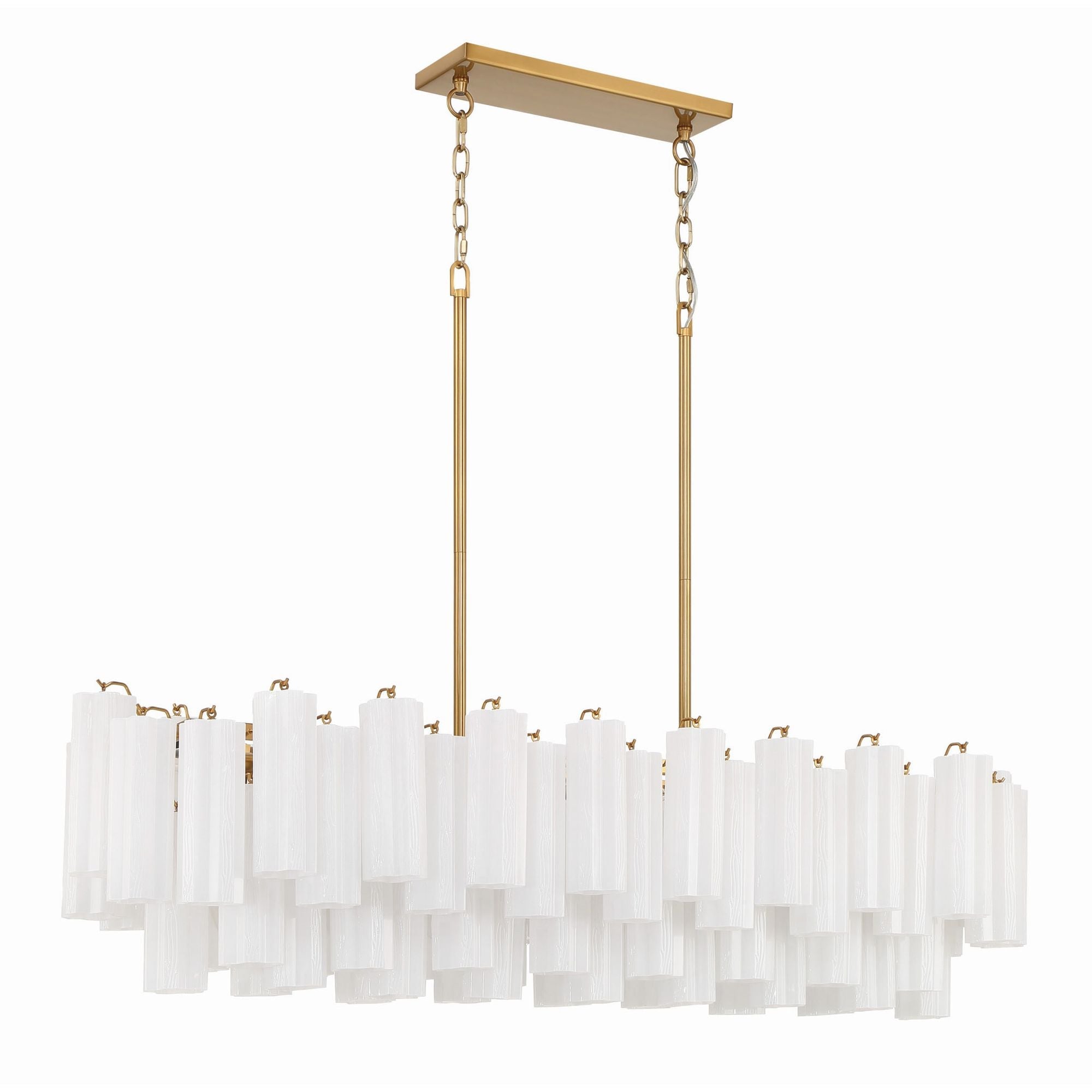 Addis 51.75'' Aged Brass Linear Chandelier 51.75"W x 14.25"H x 14"D