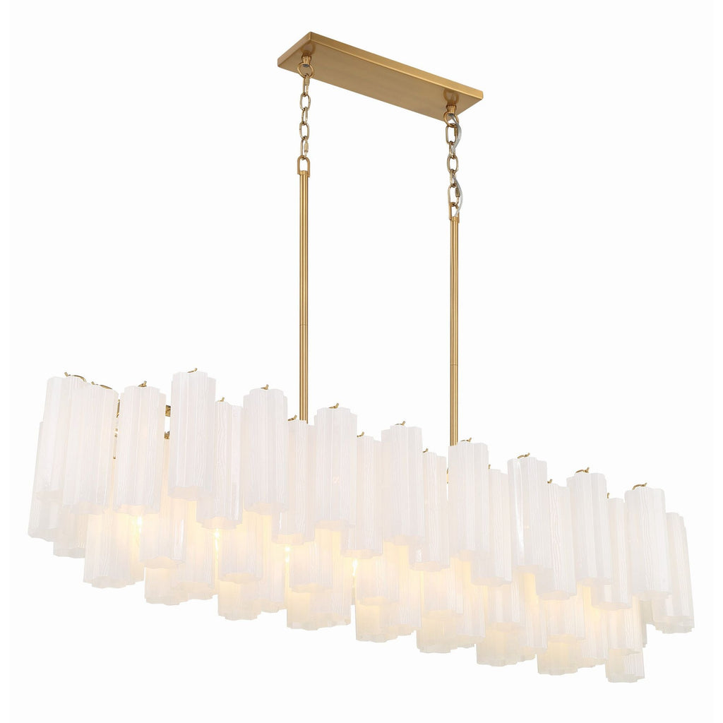 Addis 51.75'' Aged Brass Linear Chandelier 51.75"W x 14.25"H x 14"D