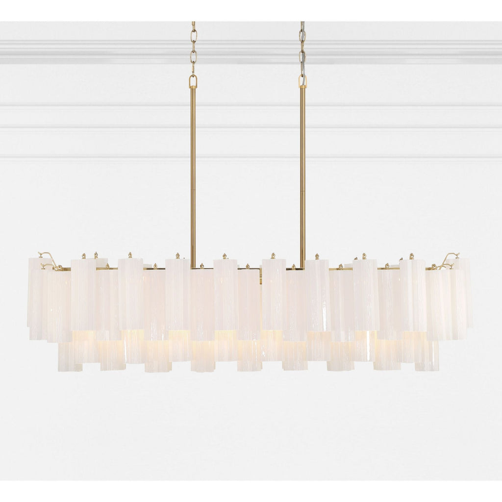 Addis 51.75'' Aged Brass Linear Chandelier 51.75"W x 14.25"H x 14"D