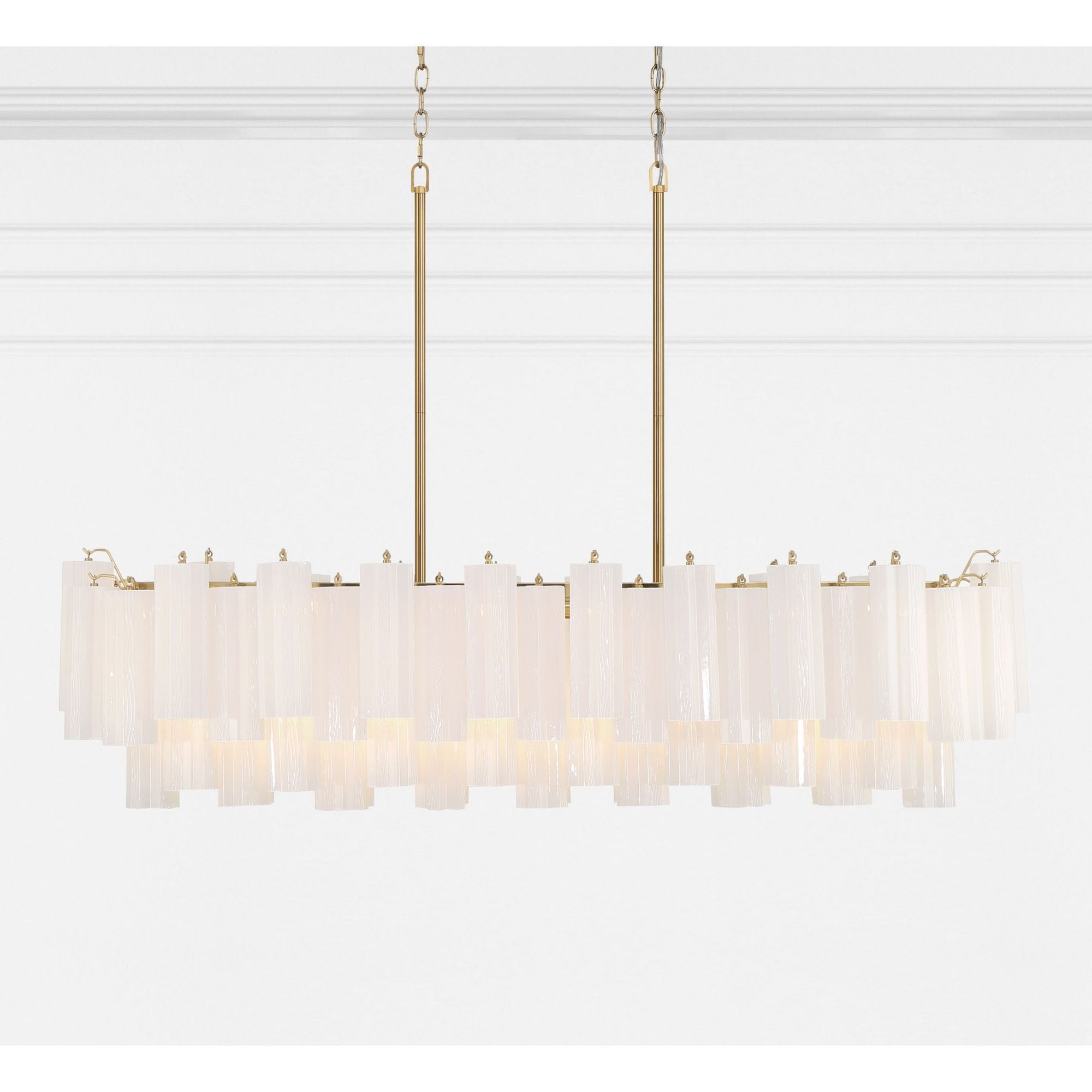 Addis 51.75'' Aged Brass Linear Chandelier 51.75"W x 14.25"H x 14"D