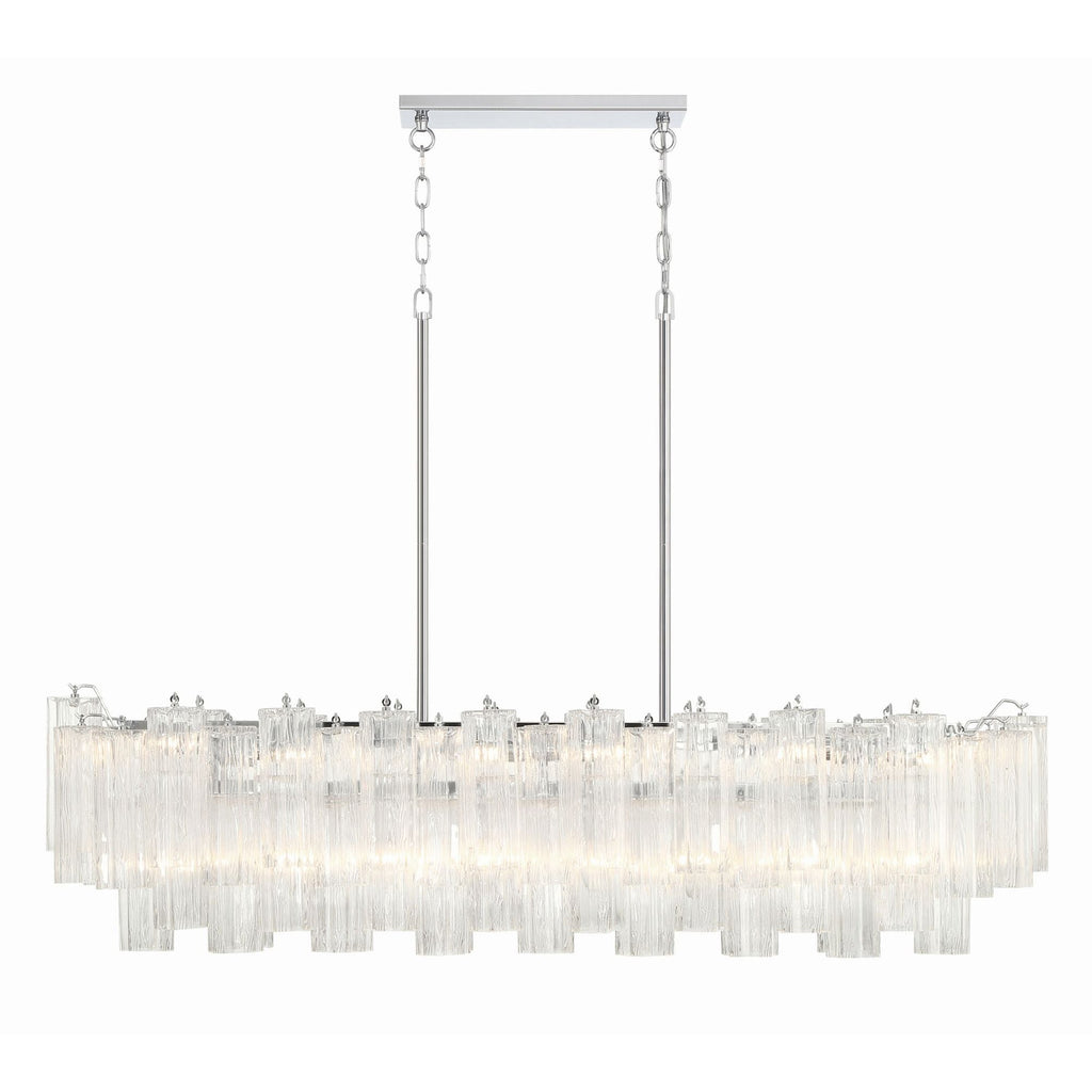 Addis 51.75'' Polished Chrome Linear Chandelier 51.75"W x 14.25"H x 14"D