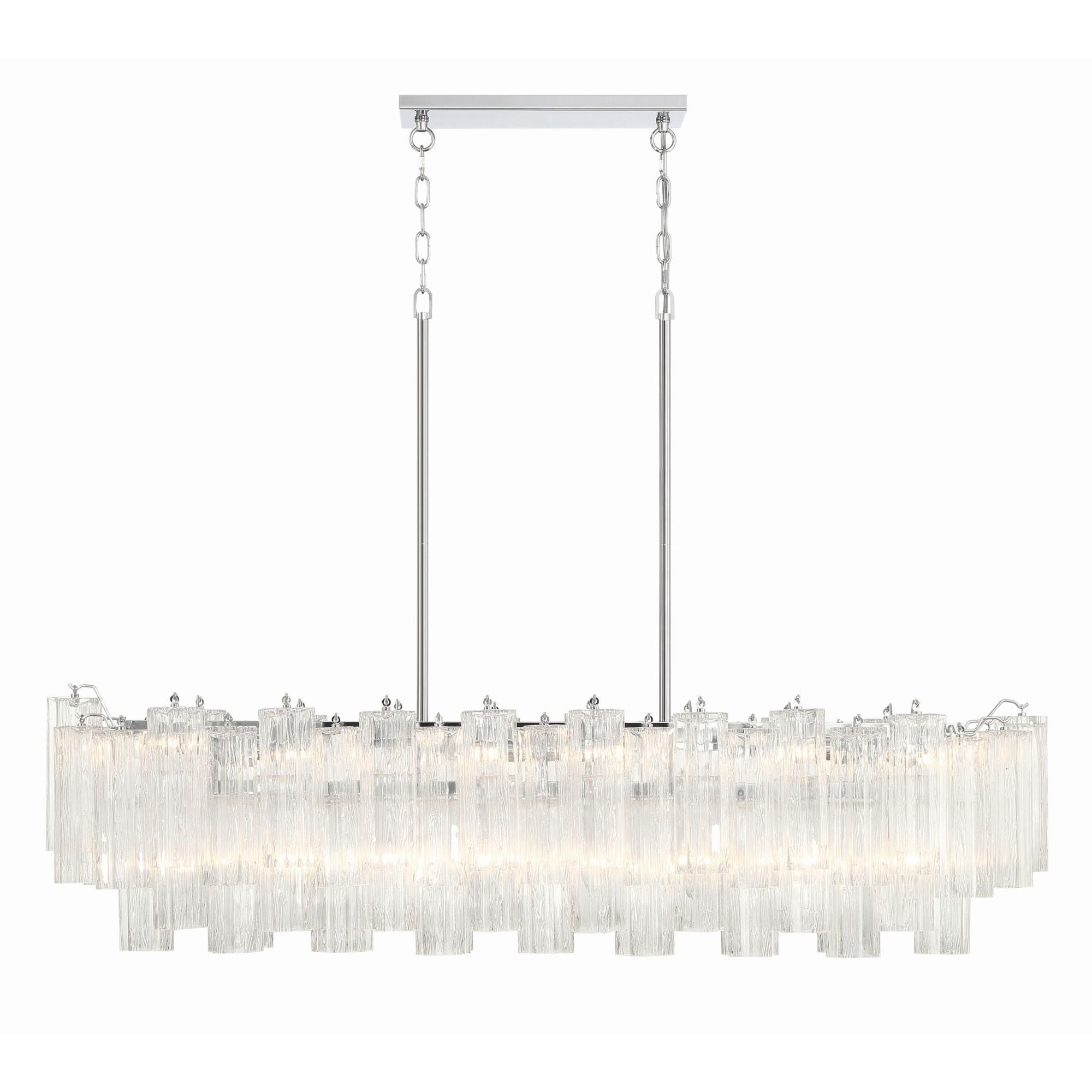 Addis 51.75'' Polished Chrome Linear Chandelier 51.75"W x 14.25"H x 14"D