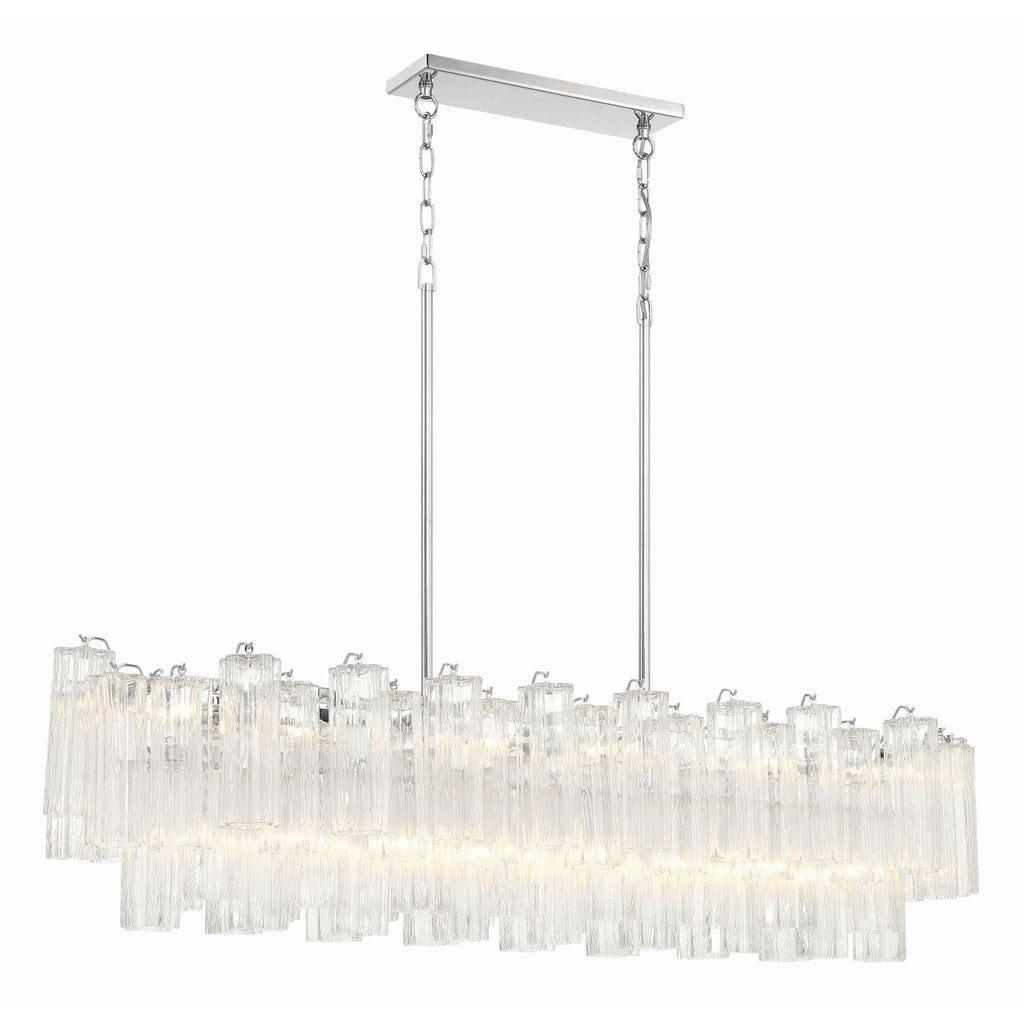 Addis 51.75'' Polished Chrome Linear Chandelier 51.75"W x 14.25"H x 14"D
