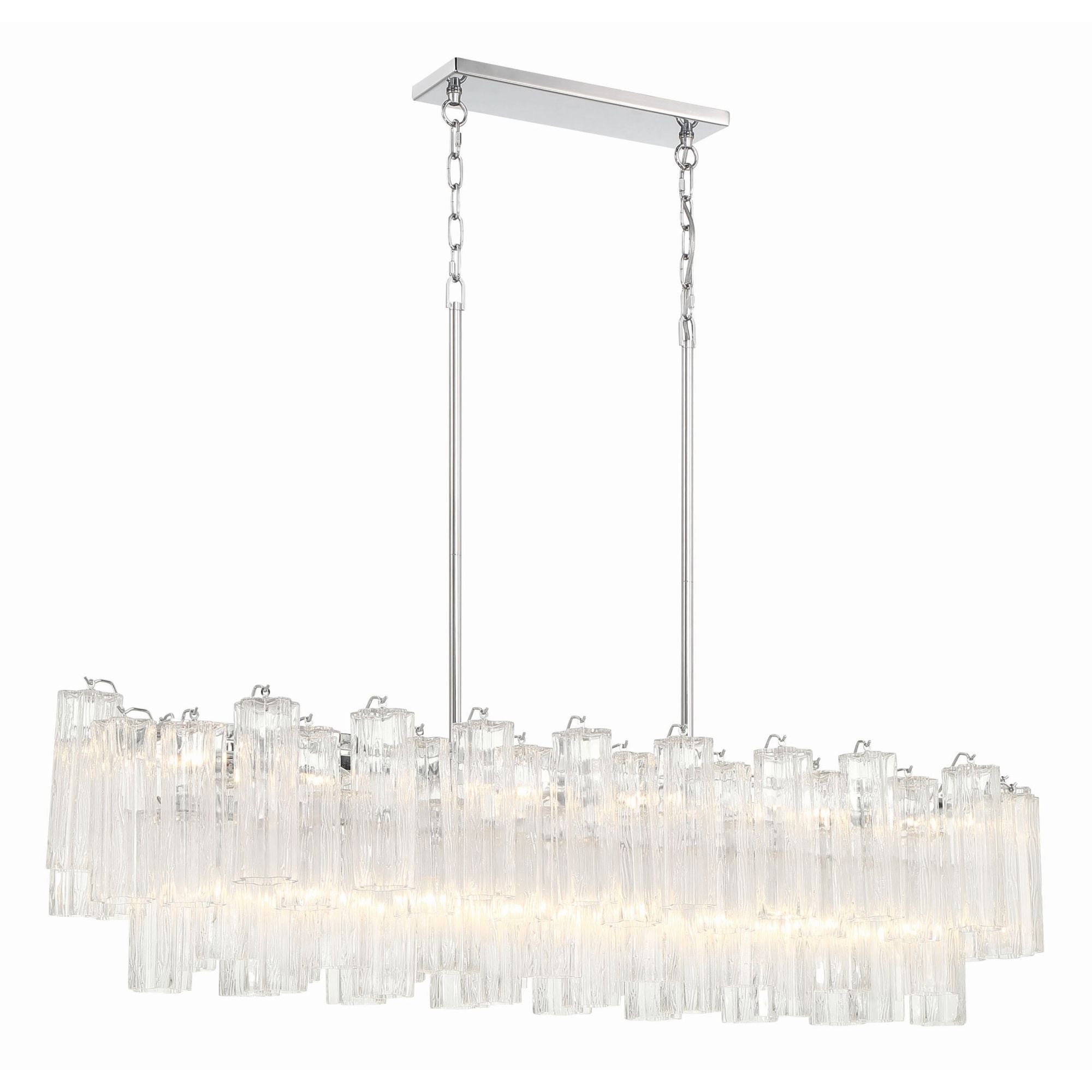 Addis 51.75'' Polished Chrome Linear Chandelier 51.75"W x 14.25"H x 14"D