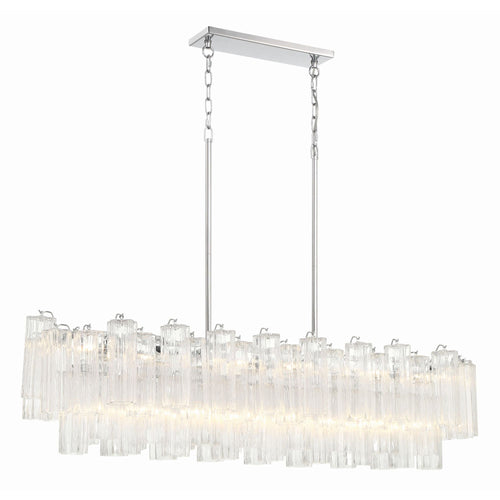 Addis 51.75'' Polished Chrome Linear Chandelier 51.75"W x 14.25"H x 14"D