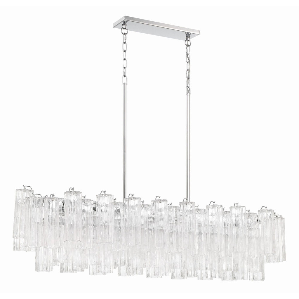 Addis 51.75'' Polished Chrome Linear Chandelier 51.75"W x 14.25"H x 14"D