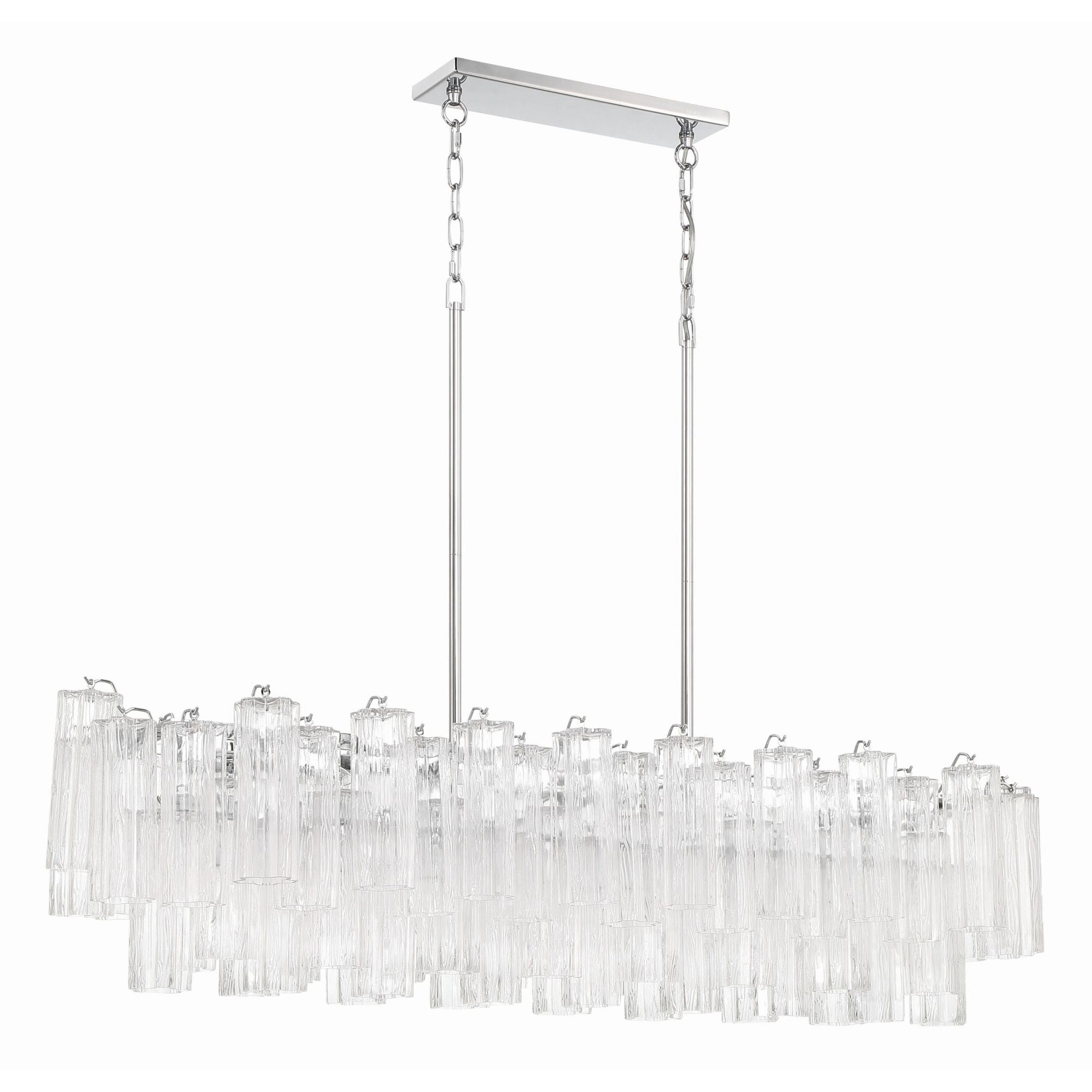 Addis 51.75'' Polished Chrome Linear Chandelier 51.75"W x 14.25"H x 14"D