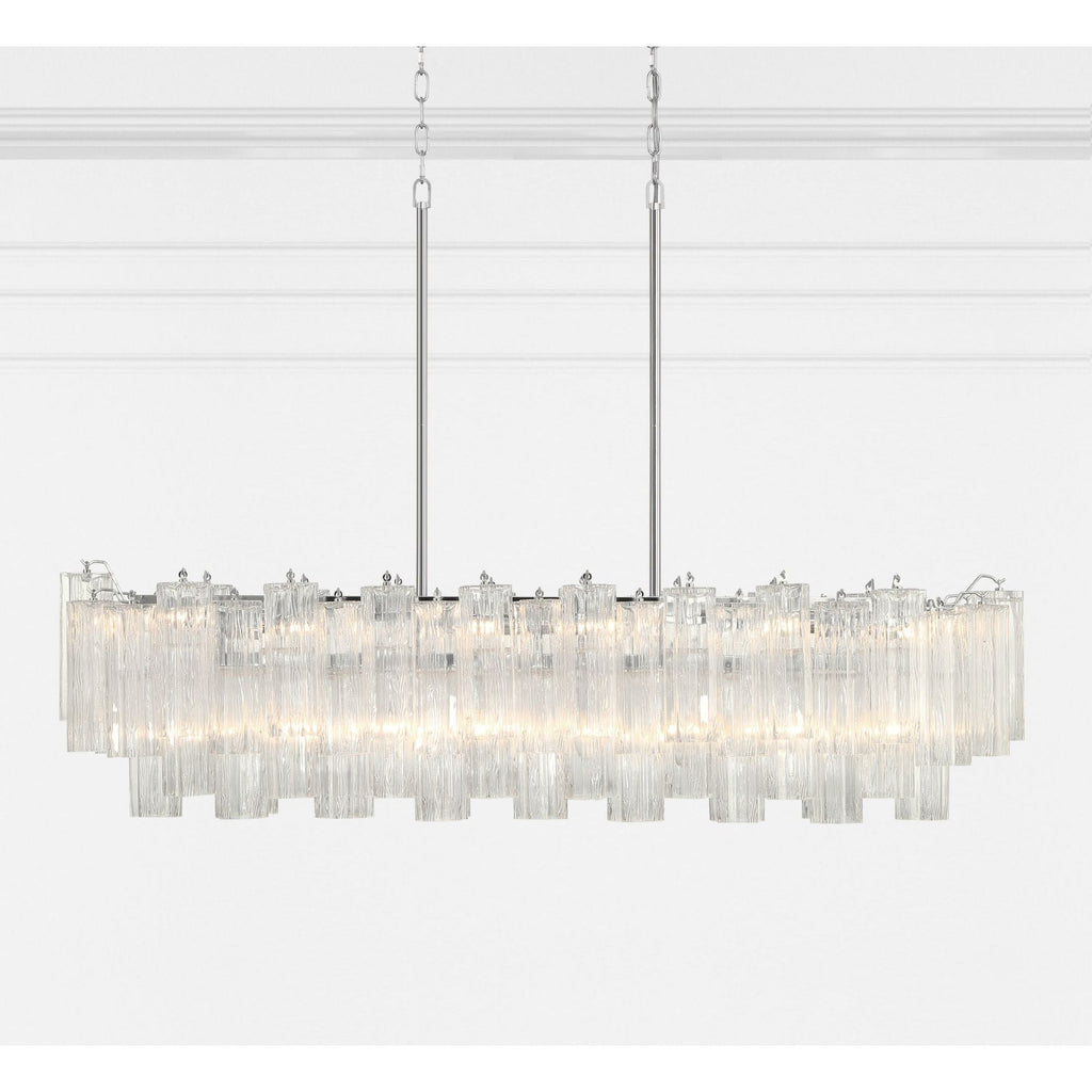 Addis 51.75'' Polished Chrome Linear Chandelier 51.75"W x 14.25"H x 14"D