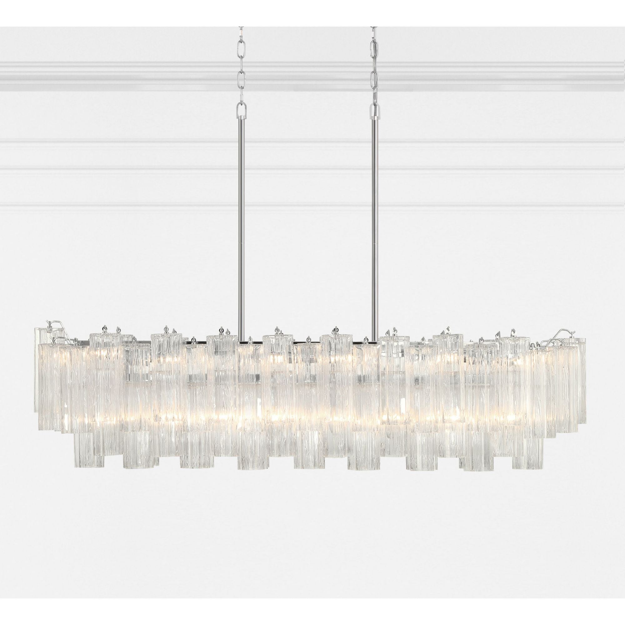 Addis 51.75'' Polished Chrome Linear Chandelier 51.75"W x 14.25"H x 14"D