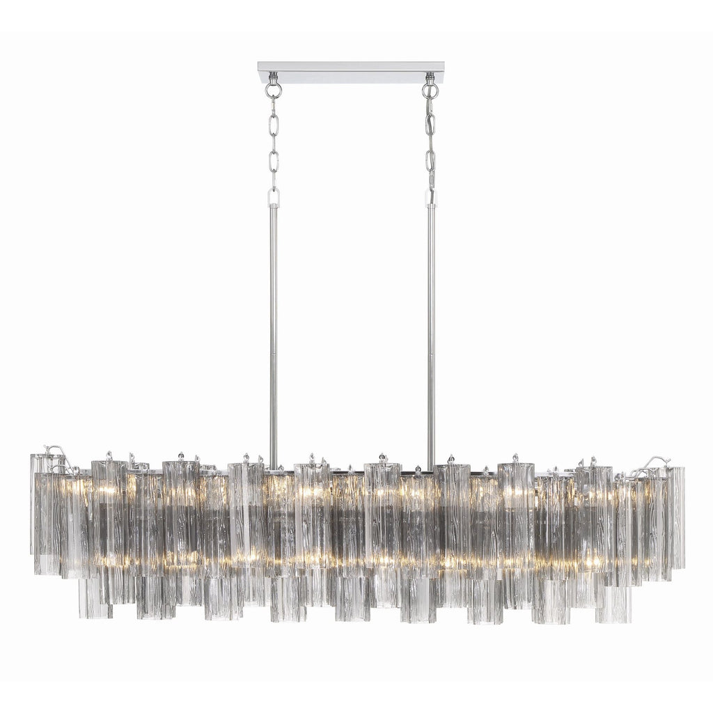 Addis 51.75'' Polished Chrome Linear Chandelier 51.75"W x 14.25"H x 14"D